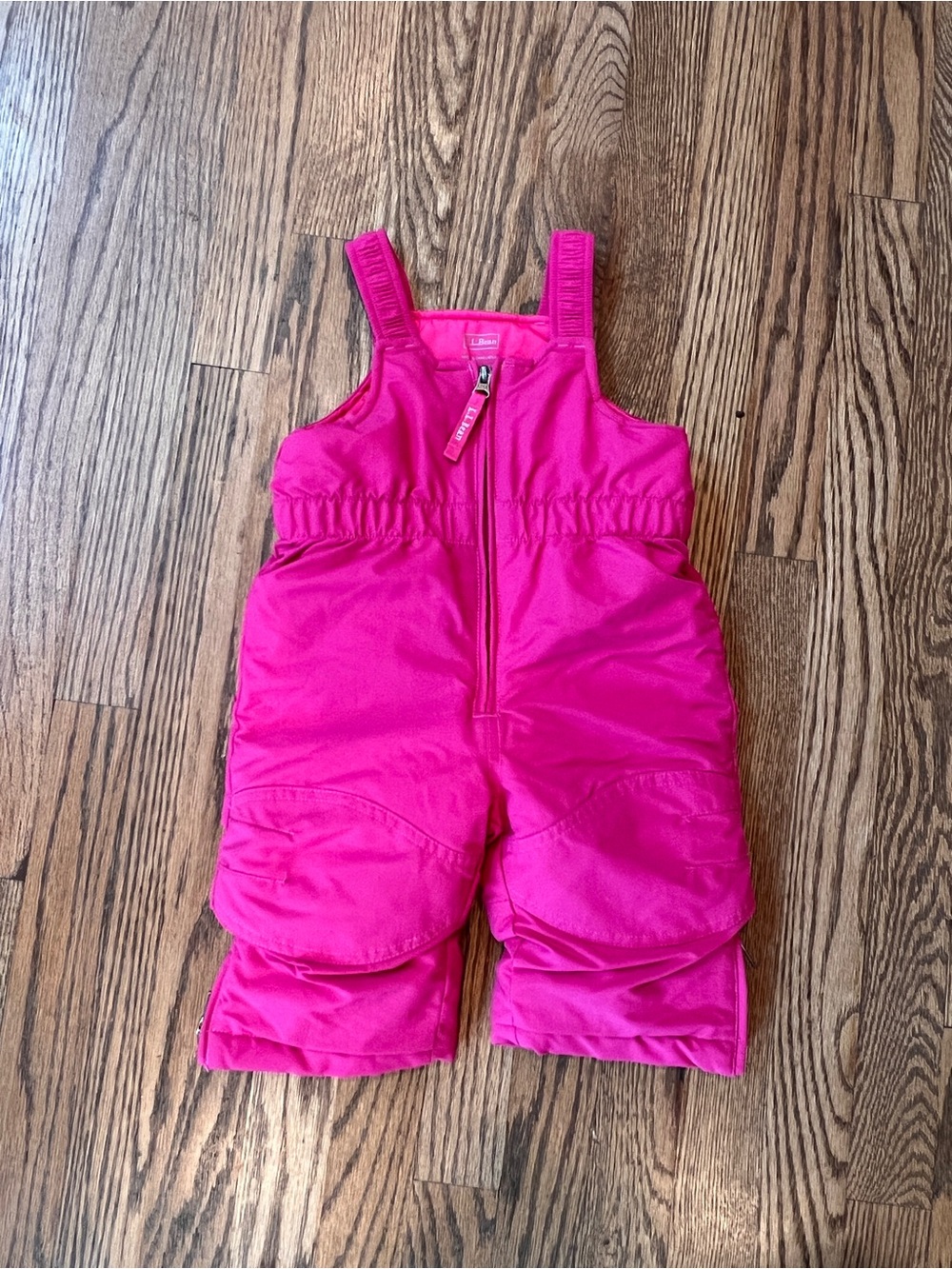L.L.Bean Pink Cold Buster Snow Bibs, Size 6-12 Months, Like New
